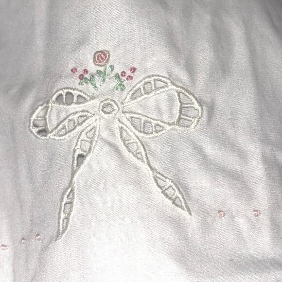 Vintage Rosey Kids Romper White with Floral Embroidery Fairycore 6/9 Months - Picture 8 of 14